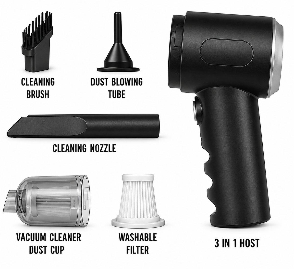 3 in 1 Mini Vacuum Blower